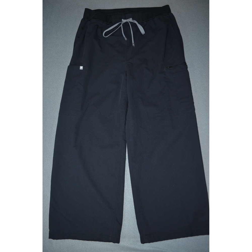 Fabletics Women's High-Rise Wide Leg Scrub Pants 1XL/XXL Black